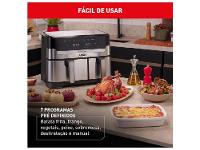 Fritadeira sem Óleo Airfryer Arno Dual 8,3L Inox Digital 1800W AFD2 - 6