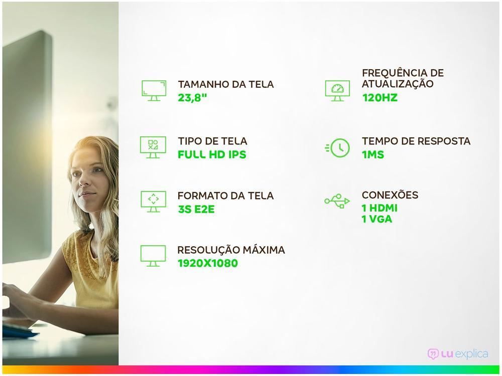 Monitor Gamer Acer Nitro Series KG243Y G0bi 23,8" Full HD 120Hz IPS 1ms HDMI UM.QX3AA.002 - 2