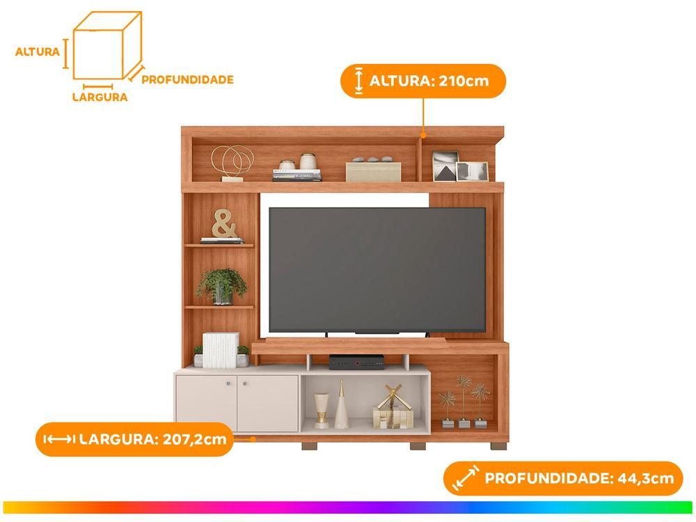 Estante 2 Portas 3 Prateleiras 4 Nichos Caemmun Formosa - 2