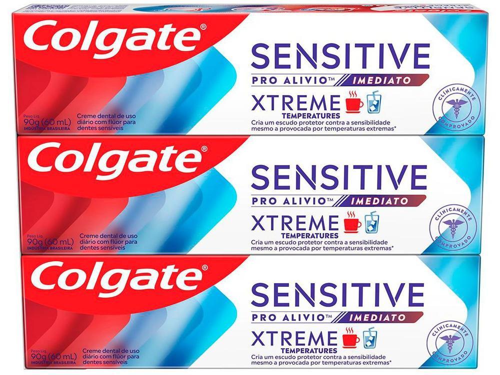 Creme Dental para Dentes Sensíveis Colgate Sensitive Pro Alivio Xtreme Temperatures 90g 3 Unidades - 1