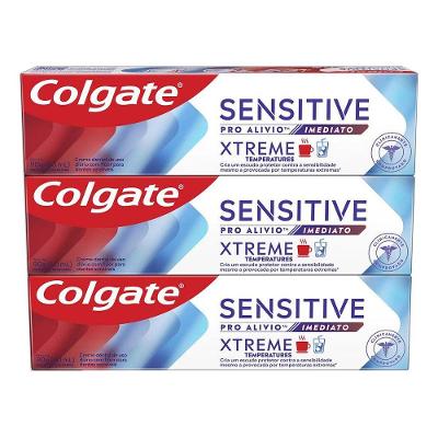 Creme Dental para Dentes Sensíveis Colgate Sensitive Pro Alivio Xtreme Temperatures 90g 3 Unidades