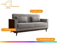 Sofá-cama 3 Lugares Casal Reclinável Facto e Linho Matrix Esther