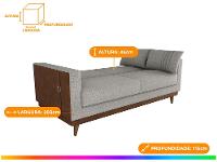 Sofá-cama 3 Lugares Casal Reclinável Facto e Linho Matrix Esther - 5