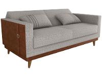 Sofá-cama 3 Lugares Casal Reclinável Facto e Linho Matrix Esther - 7