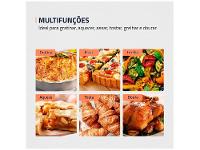 Forno Elétrico de Bancada Mondial Multifuncional 42L Branco e Prata Grand Family II FRN-42-W