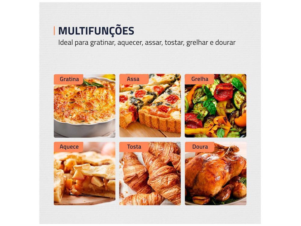 Forno Elétrico de Bancada Mondial Multifuncional 42L Preto e Prata Grand Family II FRN-42-B - 4