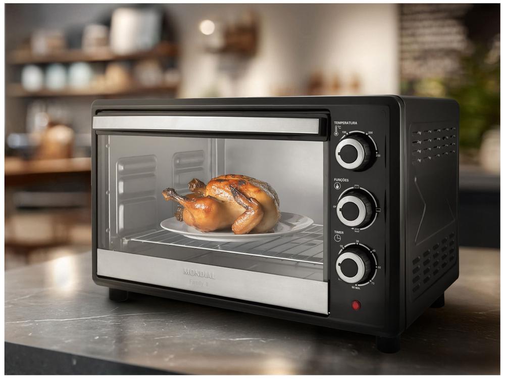 Forno Elétrico de Bancada Mondial Multifuncional 42L Preto e Prata Grand Family II FRN-42-B - 2