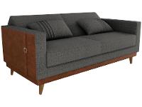 Sofá-cama 3 Lugares Casal Reclinável Facto e Linho Matrix Esther - 7