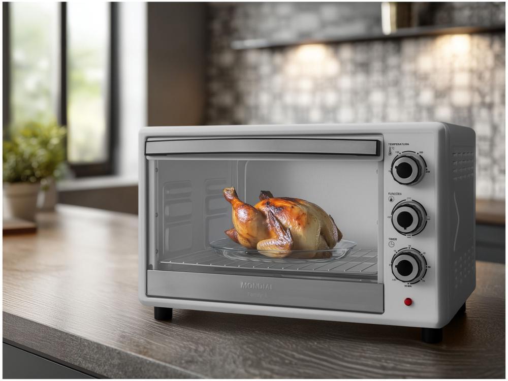 Forno Elétrico de Bancada Mondial Multifuncional 42L Branco e Prata Grand Family II FRN-42-W - 2