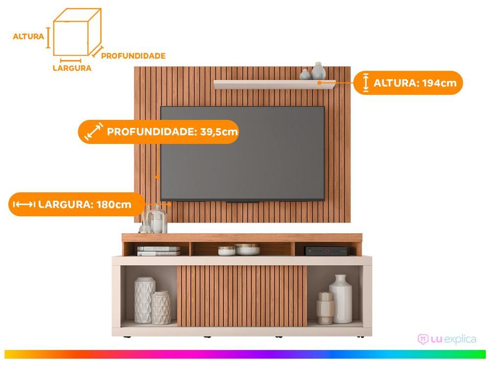 Rack para TV até 70" com Painel 2 Portas Caemmun Aegon - 2