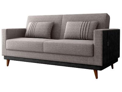 Sofá-cama 3 Lugares Casal Reclinável Facto e Linho Matrix Esther