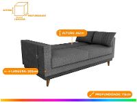 Sofá-cama 3 Lugares Casal Reclinável Facto e Linho Matrix Esther - 5