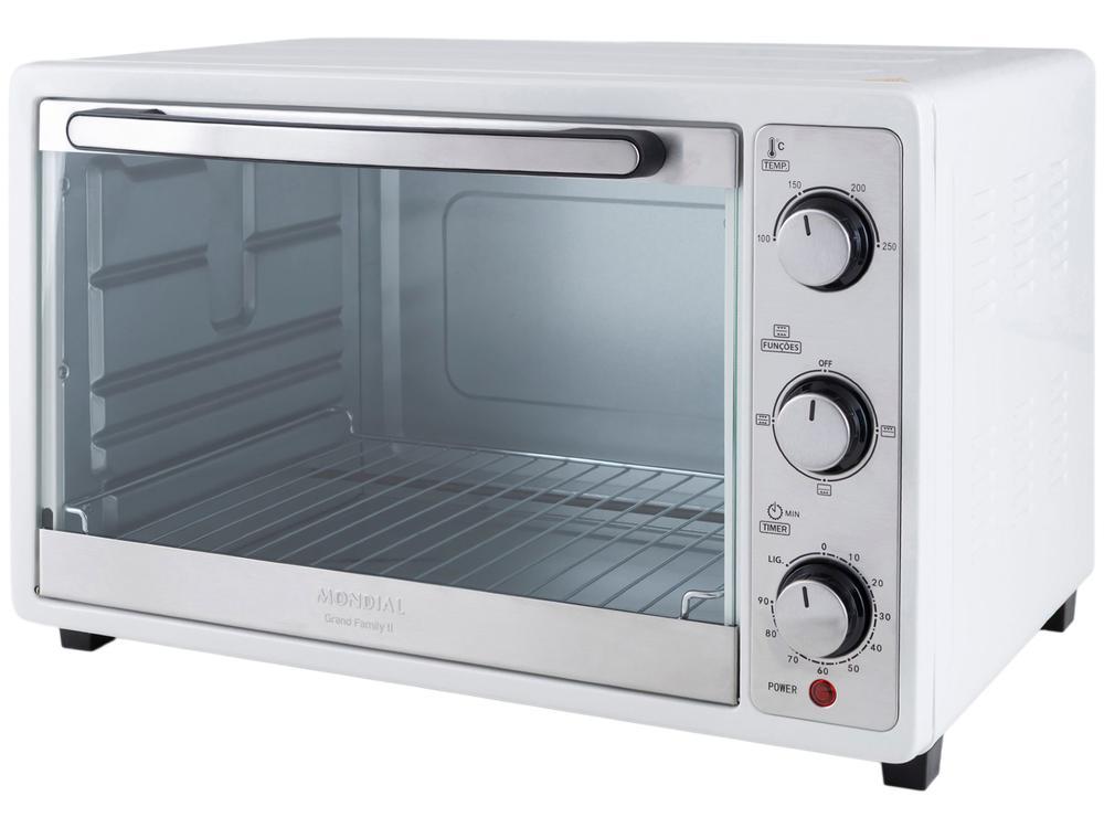 Forno Elétrico de Bancada Mondial Multifuncional 52L Branco e Prata Grand Family II FRN-52-W - 9