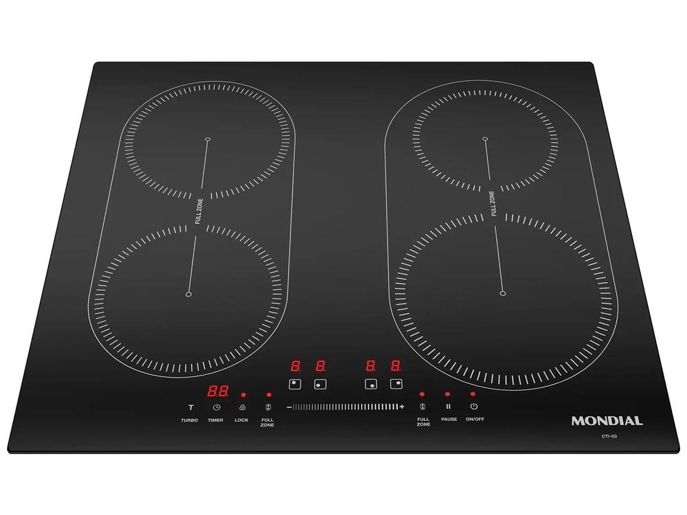 Cooktop 4 Bocas Indução Mondial Touch Preto Acendimento Automático CTI-03 - 1