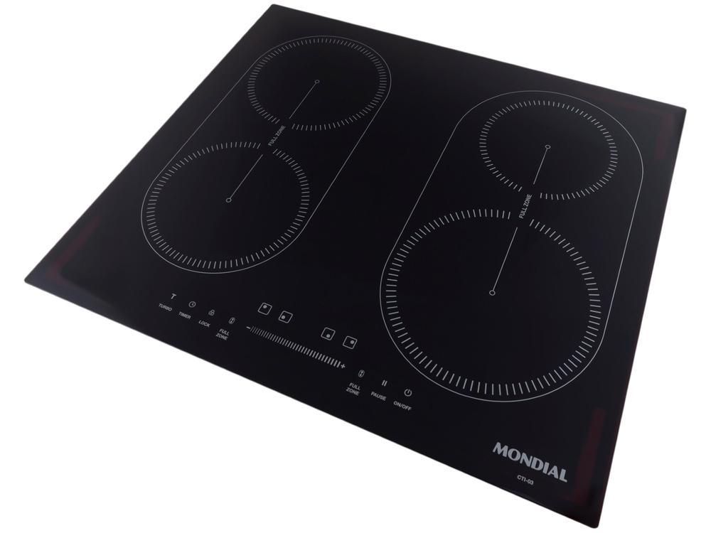 Cooktop 4 Bocas Indução Mondial Touch Preto Acendimento Automático CTI-03 - 3