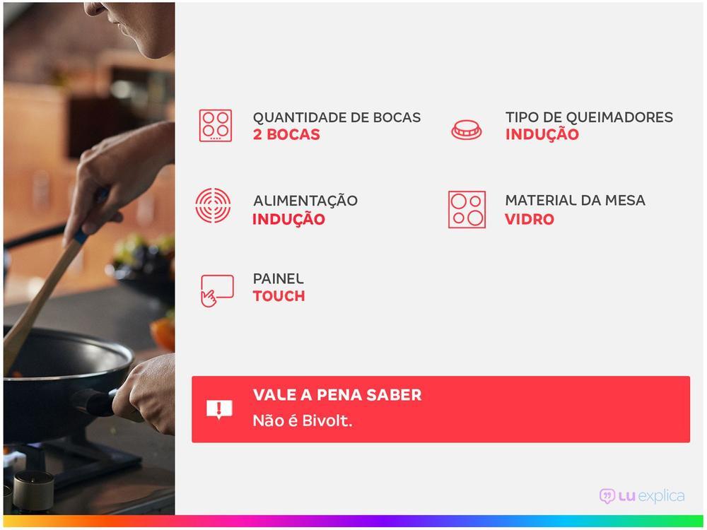 Cooktop 2 Bocas Indução Mondial Touch Preto Acendimento Automático CTI-02 - 2