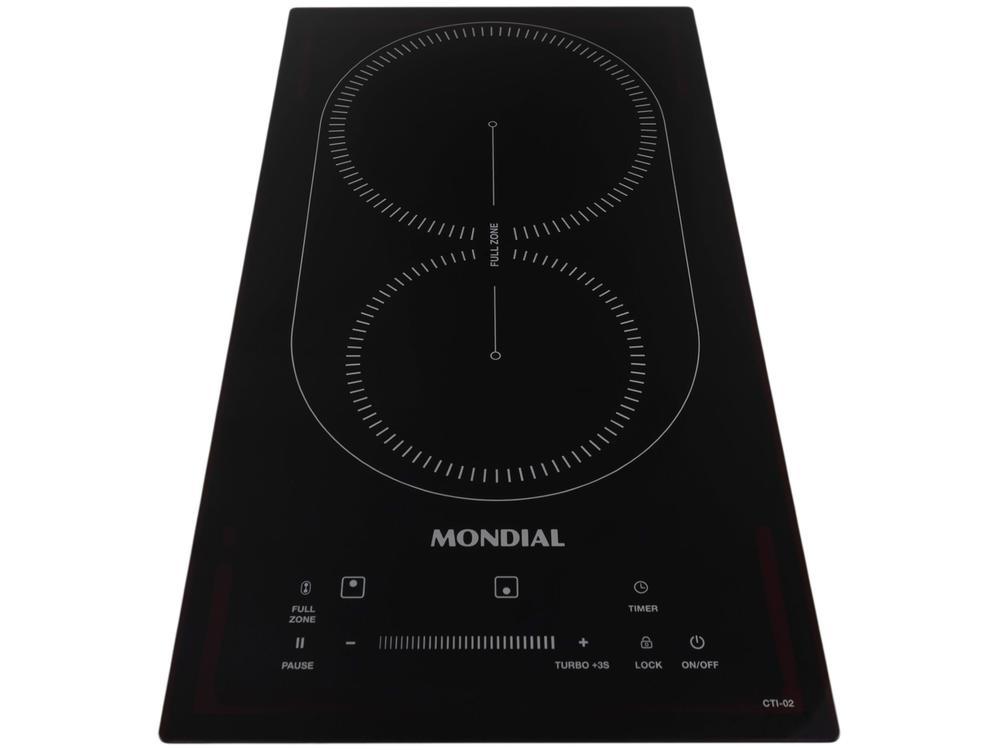 Cooktop 2 Bocas Indução Mondial Touch Preto Acendimento Automático CTI-02 - 1