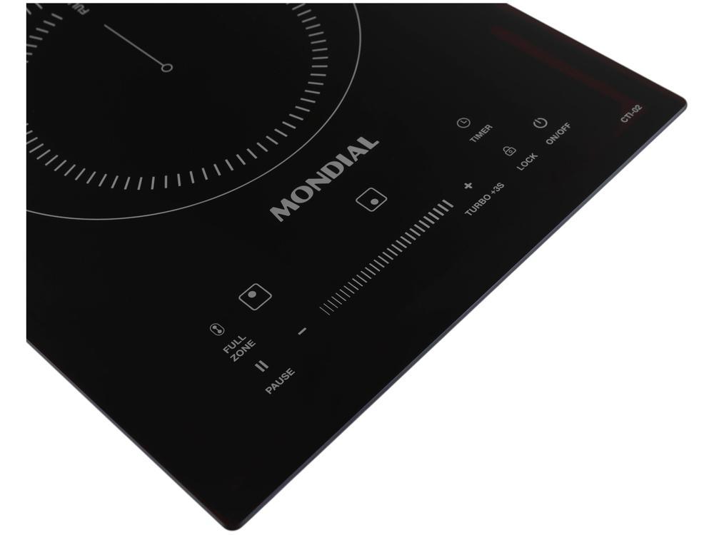 Cooktop 2 Bocas Indução Mondial Touch Preto Acendimento Automático CTI-02 - 5