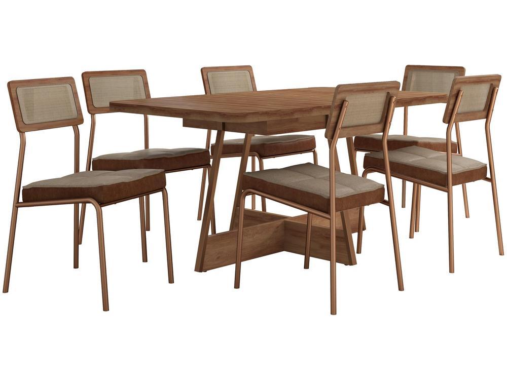 Mesa de Cozinha 6 Cadeiras Retangular Sara Carraro - 5