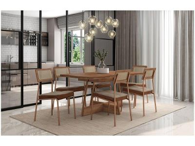 Mesa de Cozinha 6 Cadeiras Retangular Sara Carraro