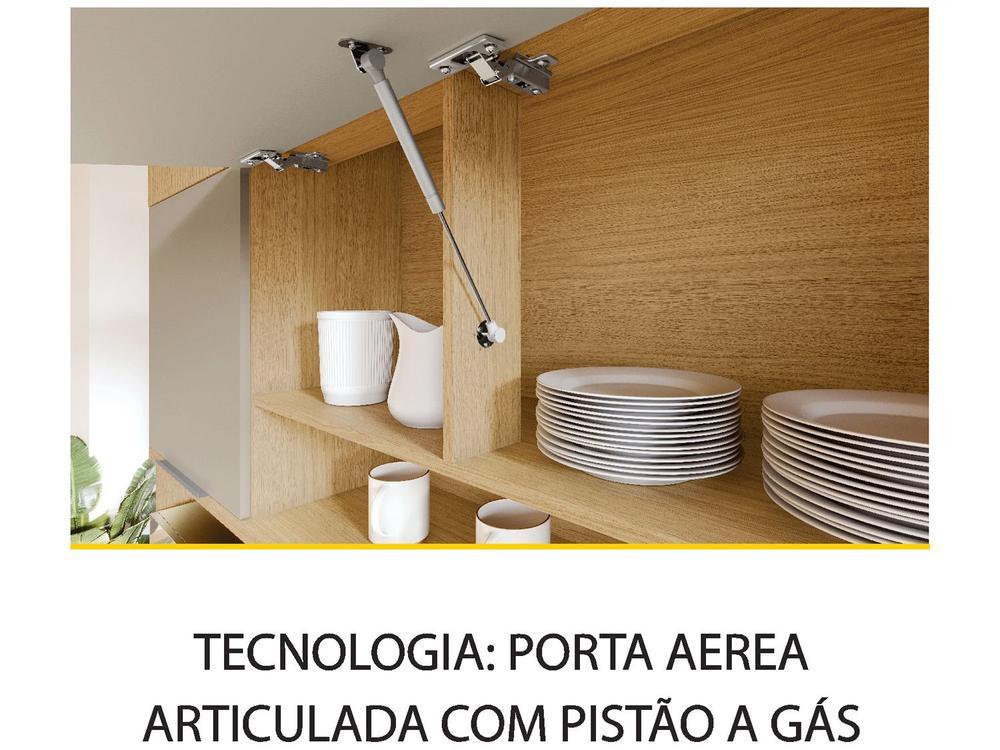 Armário de Cozinha Compacta Nesher Realeza com Balcão 100% MDF 6 Portas 3 Gavetas - 7