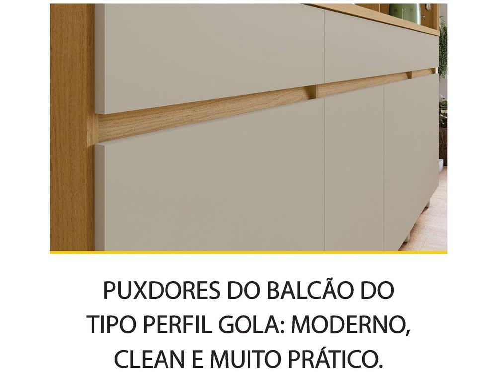 Armário de Cozinha Compacta Nesher Realeza com Balcão 100% MDF 6 Portas 3 Gavetas - 9