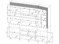 Armário de Cozinha Compacta Nesher Realeza com Balcão 100% MDF 6 Portas 3 Gavetas - 3