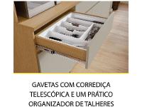 Armário de Cozinha Compacta Nesher Realeza com Balcão 100% MDF 6 Portas 3 Gavetas - 6