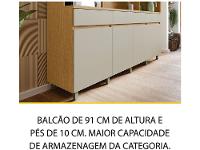 Armário de Cozinha Compacta Nesher Realeza com Balcão 100% MDF 6 Portas 3 Gavetas - 8