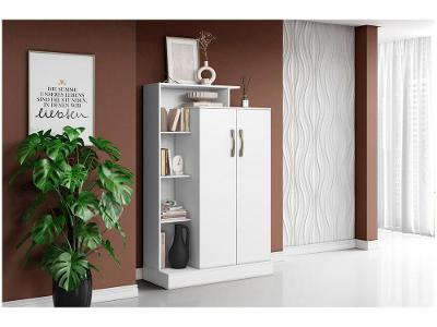 Armário Office Multiuso 2 Portas 7 Prateleiras Aramóveis Florença