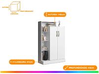 Armário Office Multiuso 2 Portas 7 Prateleiras Aramóveis Florença - 2