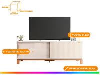 Rack para TV até 65” 2 Portas Caemmun Mondrian - 3