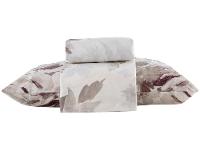 Jogo de Cama Solteiro de Poliéster Marcelino Têxtil 170 Fios Premier Clamart Cinza e Branco 3 Peças - 1