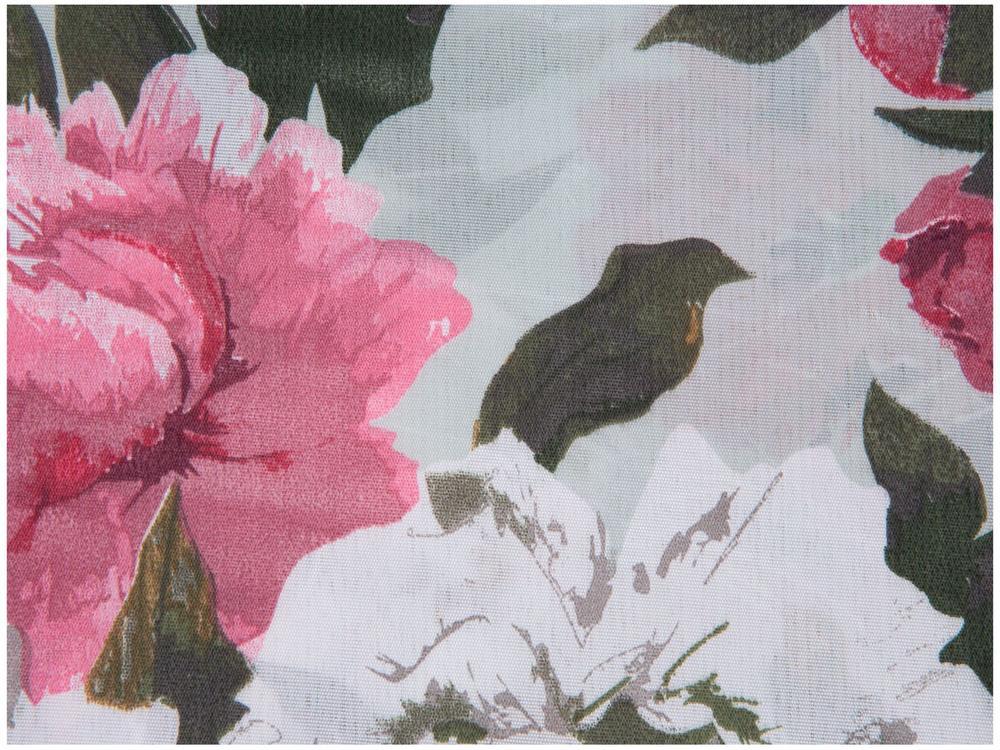 Jogo de Cama Solteiro de Poliéster Marcelino Têxtil 170 Fios Premier Provençal Branco e Rosa 3 Peças - 3