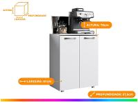 Balcão Multiuso Cantinho do Café com 2 portas Aramóveis Branco Denver - 2