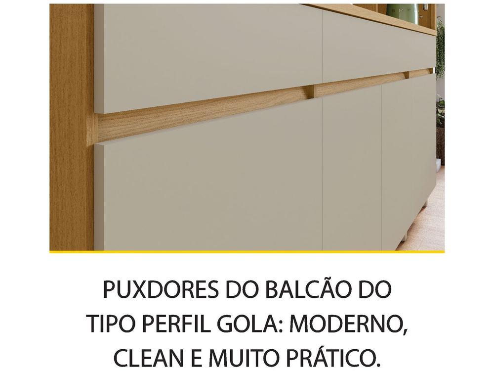 Armário de Cozinha Compacta Nesher Realeza com Balcão 100% MDF 5 Portas 2 Gavetas - 5