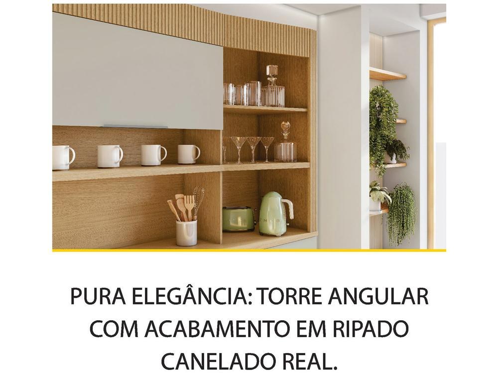 Armário de Cozinha Compacta Nesher Realeza com Balcão 100% MDF 5 Portas 2 Gavetas - 6