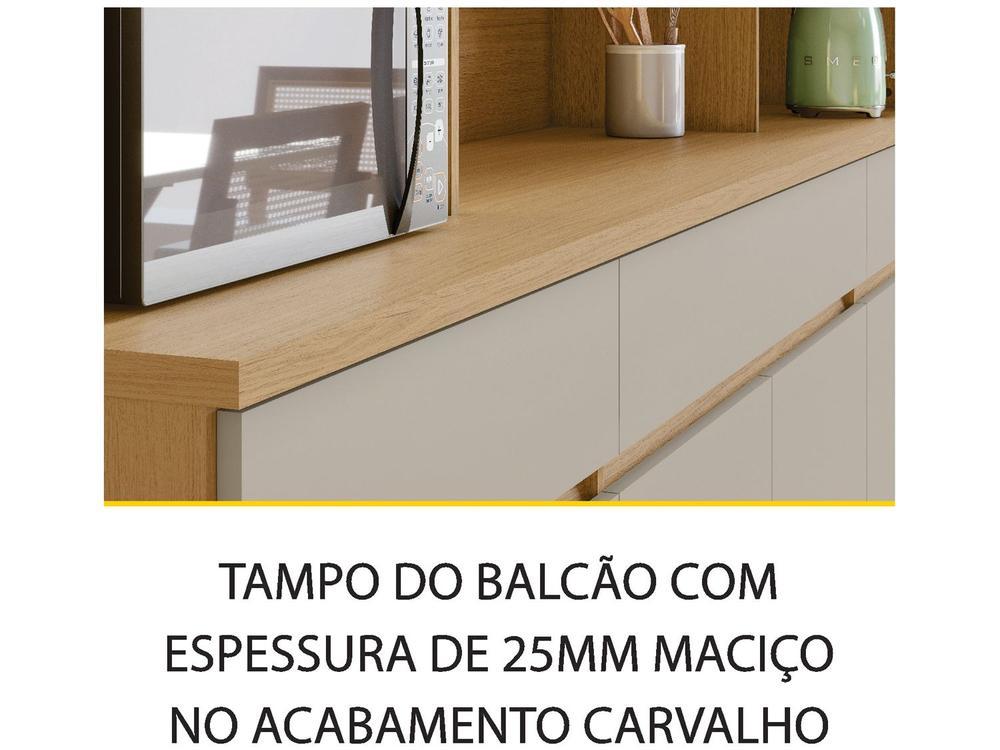Armário de Cozinha Compacta Nesher Realeza com Balcão 100% MDF 5 Portas 2 Gavetas - 8