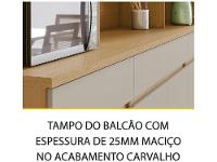 Armário de Cozinha Compacta Nesher Realeza com Balcão 100% MDF 5 Portas 2 Gavetas - 8