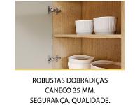 Armário de Cozinha Compacta Nesher Realeza com Balcão 100% MDF 5 Portas 2 Gavetas - 9