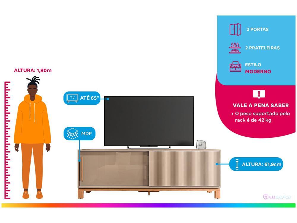 Rack para TV até 65” 2 Portas Caemmun Mondrian - 2