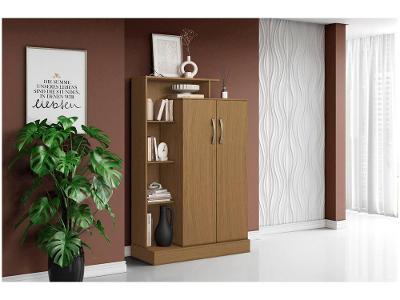 Armário Office Multiuso 2 Portas 7 Prateleiras Aramóveis Florença