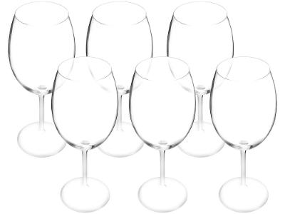 Jogo de Taças de Cristal para Água e Vinho Transparente 580ml 6 Peças Bohemia Colibri