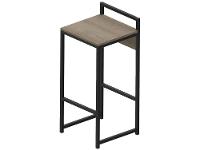 Banqueta Alta Preta e Mel Multivisão Urbana - 1