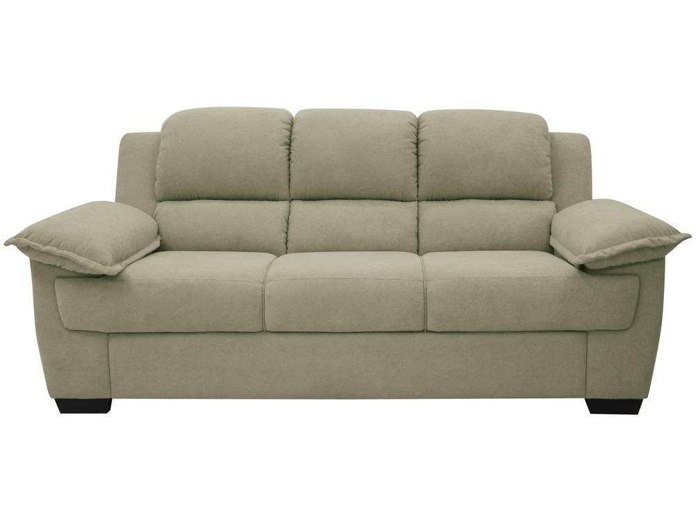 Sofá 3 Lugares Suede Carmel Linoforte - 6