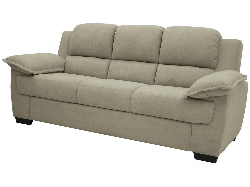 Sofá 3 Lugares Suede Carmel Linoforte - 7