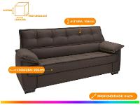 Conjunto de Sofás 2 e 3 Lugares Lisboa Linoforte - 2