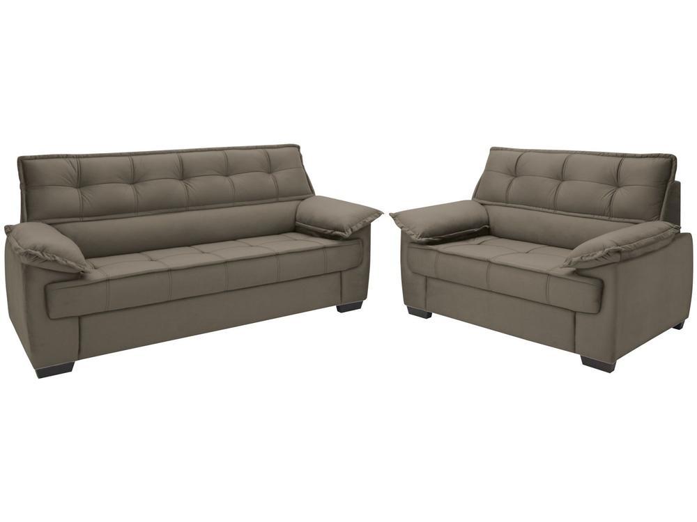 Conjunto de Sofás 2 e 3 Lugares Lisboa Linoforte - 6