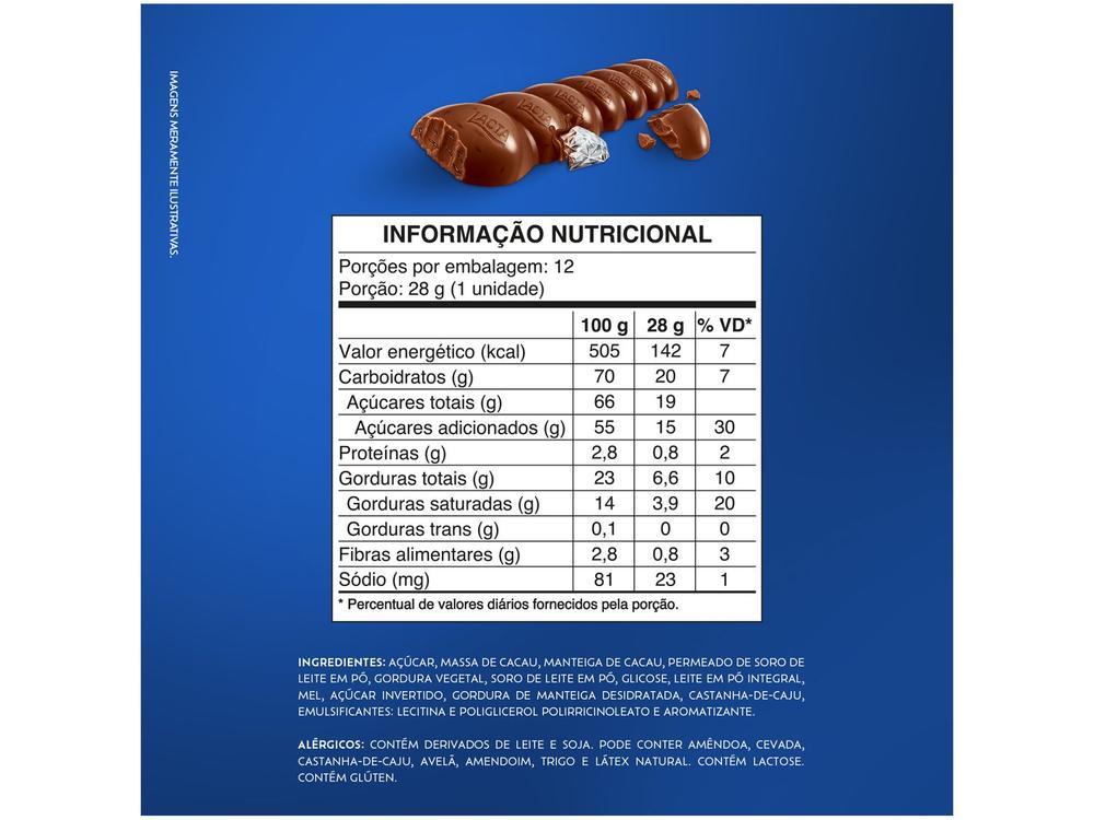 Tablete de Chocolate Diamante Negro ao Leite 28g Display com 12 Unidades Lacta - 3