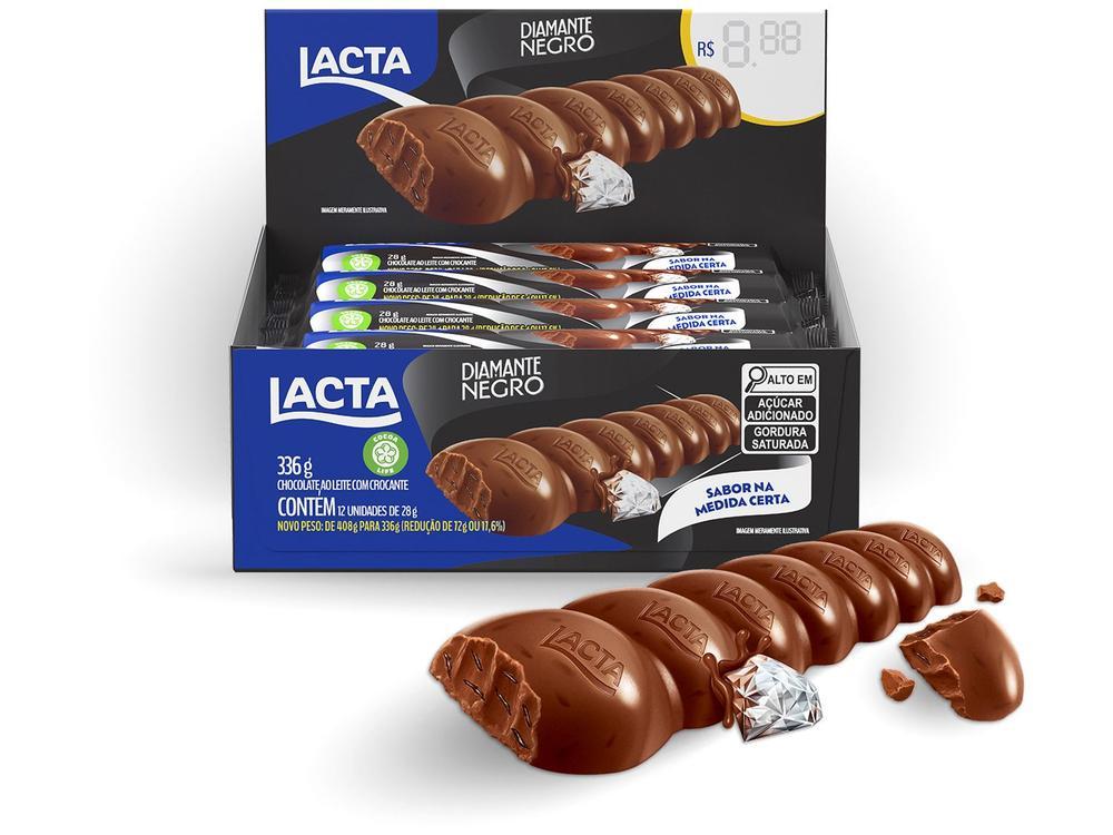 Tablete de Chocolate Diamante Negro ao Leite 28g Display com 12 Unidades Lacta - 4